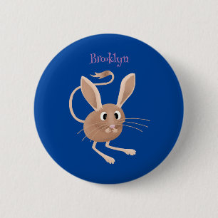 Badge Rond 5 Cm Illustration de jerboa aux longues oreilles
