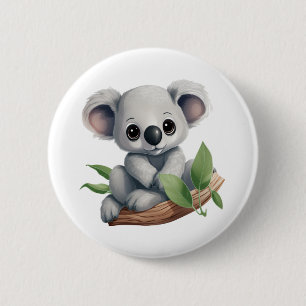 Badge Rond 5 Cm Illustration de koala du dessin animé