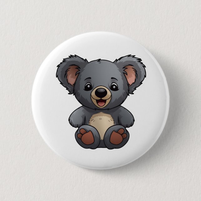Badge Rond 5 Cm Illustration de koala du dessin animé (Devant)