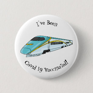 Badge Rond 5 Cm Illustration de la bande dessinée d'un train à bal