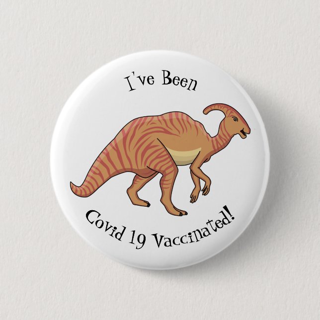 Badge Rond 5 Cm Illustration de la caricature de dinosaure du para (Devant)