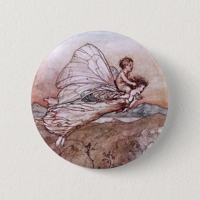 Badge Rond 5 Cm Illustration de la fée Arthur Rackham (Devant)