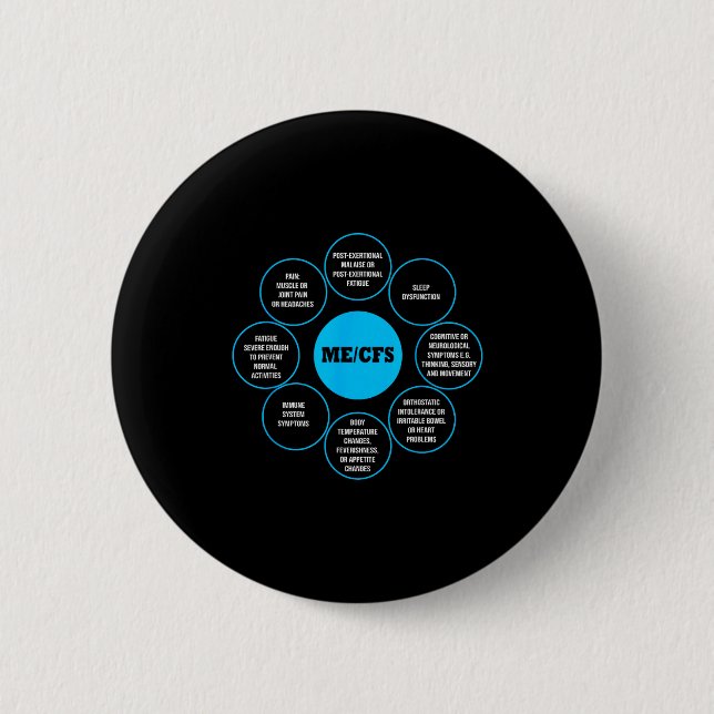 Badge Rond 5 Cm Illustration de la sensibilisation aux symptômes d (Devant)