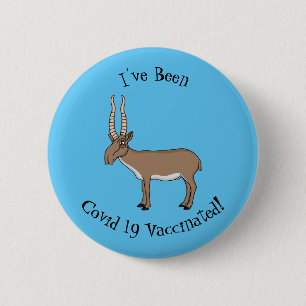 Badge Rond 5 Cm Illustration de l'antilope de Saiga