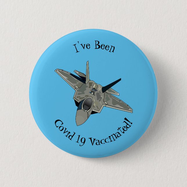 Badge Rond 5 Cm Illustration de l'avion de chasse (Devant)