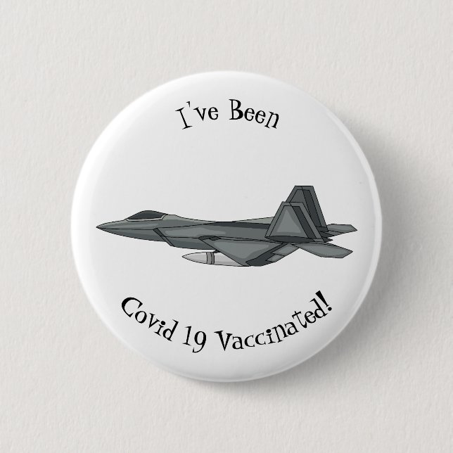 Badge Rond 5 Cm Illustration de l'avion de chasse (Devant)