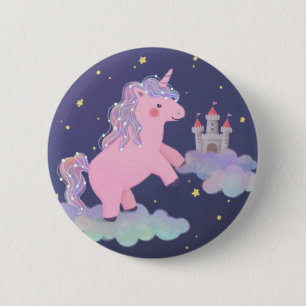 Badge Rond 5 Cm Illustration de l'Imaginaire du rêve de Unicorn