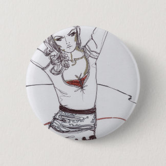 Badge Rond 5 Cm illustration de mode de jupe de dentelle