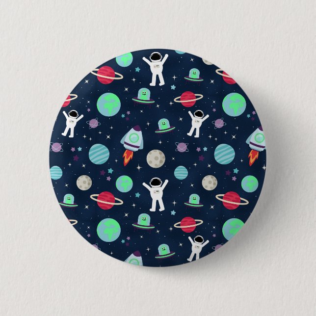 Badge Rond 5 Cm illustration de motif spatial (Devant)