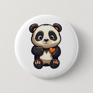 Badge Rond 5 Cm Illustration de panda de dessin animé