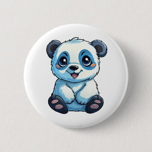 Badge Rond 5 Cm Illustration de panda de dessin animé