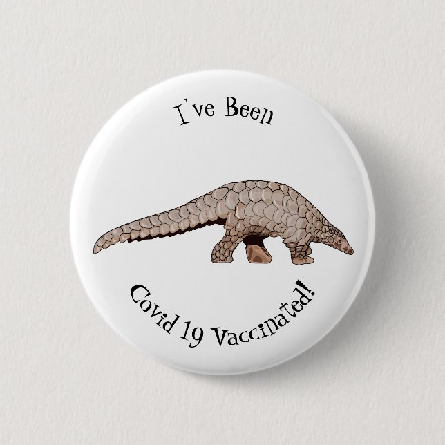 Badge Rond 5 Cm Illustration de Pangolin (Devant)