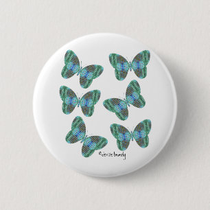 Badge Rond 5 Cm Illustration de papillon à bijoux