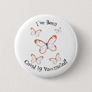 Badge Rond 5 Cm Illustration de papillon en verre