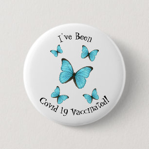 Badge Rond 5 Cm Illustration de papillons Morpho