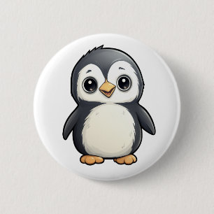 Badge Rond 5 Cm Illustration de pingouin de dessin