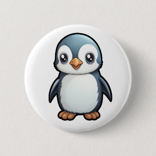 Badge Rond 5 Cm Illustration de pingouin de dessin