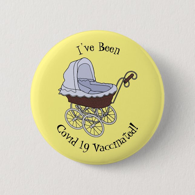 Badge Rond 5 Cm Illustration de poussette (Devant)
