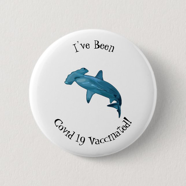 Badge Rond 5 Cm Illustration de requin marteau (Devant)