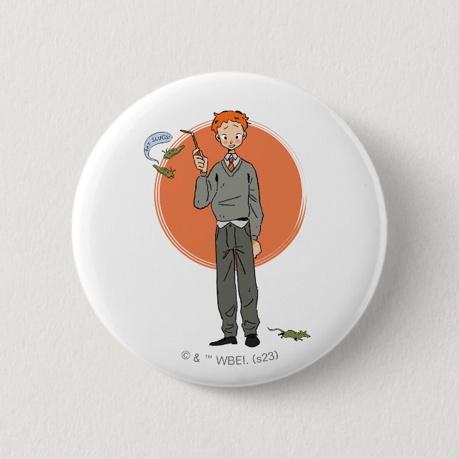 Badge Rond 5 Cm Illustration de Ron Weasley "Eat Slugs" (Devant)