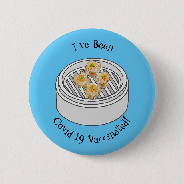 Badge Rond 5 Cm Illustration de Shumai dim sum (Devant)