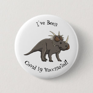Badge Rond 5 Cm Illustration de Styracosaurus