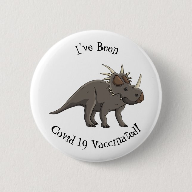 Badge Rond 5 Cm Illustration de Styracosaurus (Devant)