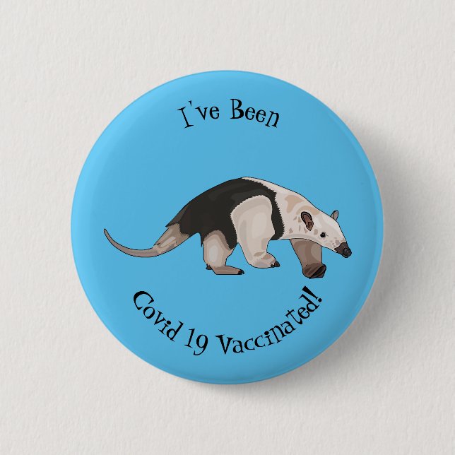 Badge Rond 5 Cm Illustration de Tamandua (Devant)