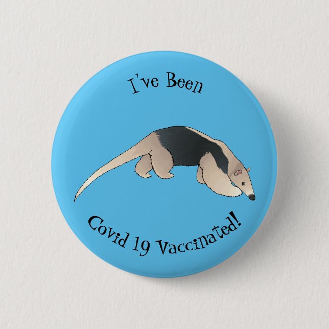 Badge Rond 5 Cm Illustration de Tamandua (Devant)