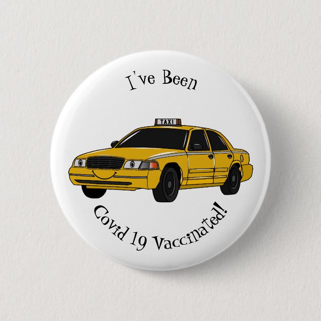 Badge Rond 5 Cm Illustration de taxi (Devant)