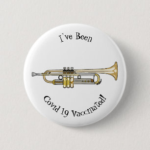 Badge Rond 5 Cm Illustration de trompette