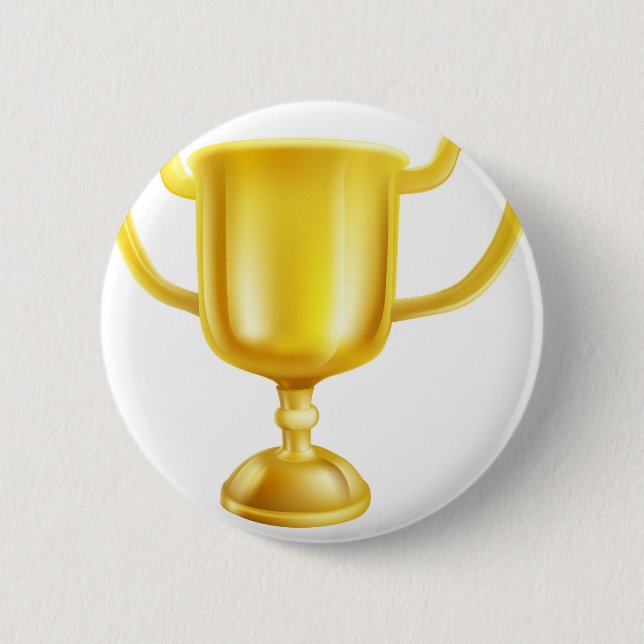 Badge Rond 5 Cm Illustration de trophée d'or (Devant)