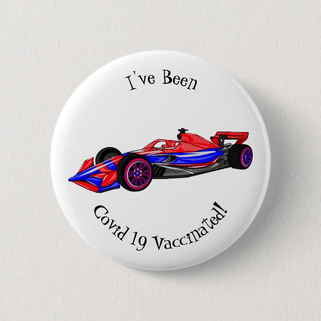 Badge Rond 5 Cm Illustration de voiture de course professionnelle (Devant)