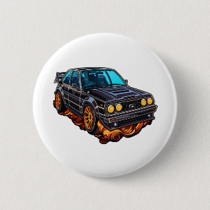 Badge Rond 5 Cm Illustration de voiture de dessin
