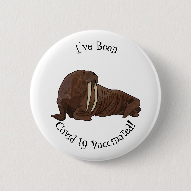 Badge Rond 5 Cm Illustration de Walrus (Devant)
