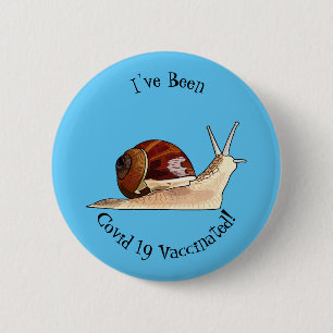 Badge Rond 5 Cm Illustration d'escargot