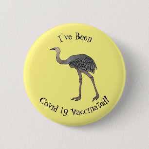 Badge Rond 5 Cm Illustration d'oiseau de rhée
