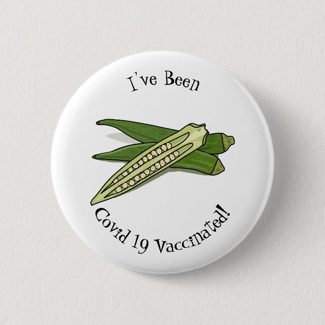 Badge Rond 5 Cm Illustration d'Okra (Devant)
