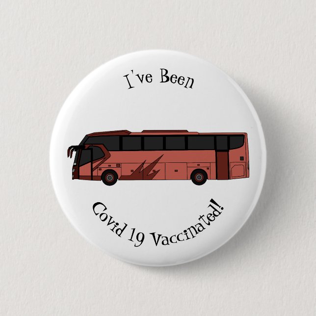 Badge Rond 5 Cm Illustration du bus (Devant)
