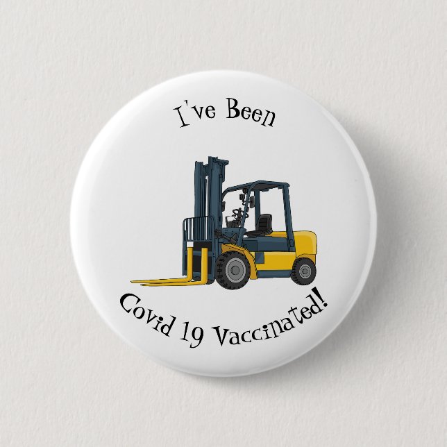 Badge Rond 5 Cm Illustration du chariot élévateur (Devant)