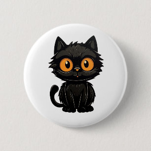 Badge Rond 5 Cm Illustration du chat de dessin