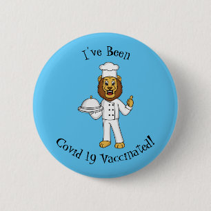 Badge Rond 5 Cm Illustration du chef mignon lion