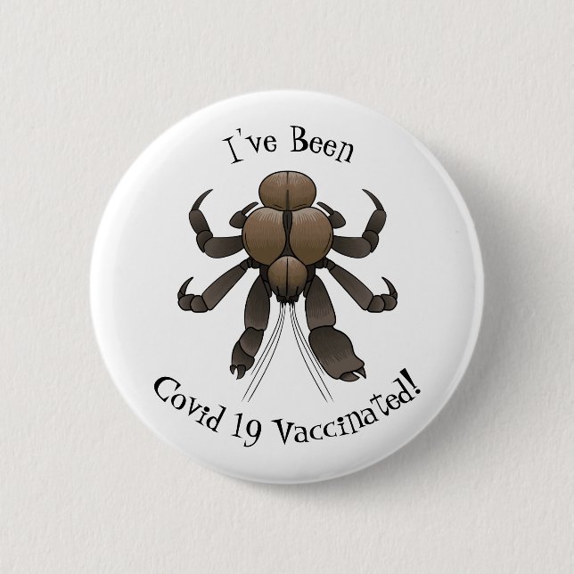 Badge Rond 5 Cm Illustration du crabe de coco (Devant)