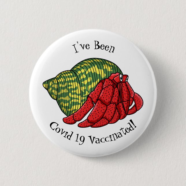 Badge Rond 5 Cm Illustration du crabe mignon (Devant)
