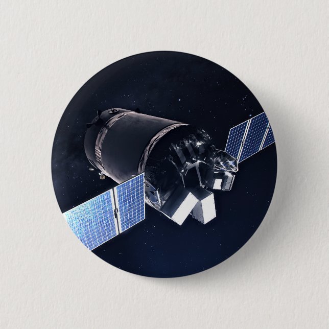 Badge Rond 5 Cm Illustration Du Dragon Xl Spacecraft. (Devant)