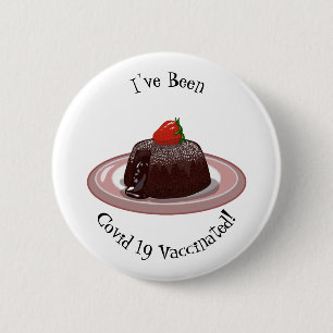 Badge Rond 5 Cm Illustration du gâteau de lave au chocolat