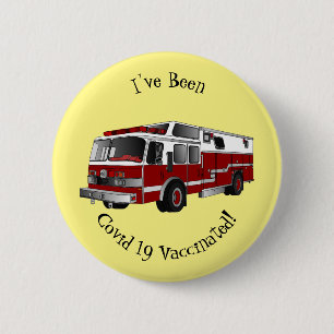 Badge Rond 5 Cm Illustration du moteur à incendie