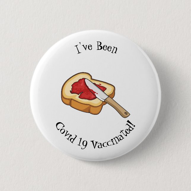 Badge Rond 5 Cm Illustration du pain et de la confiture (Devant)