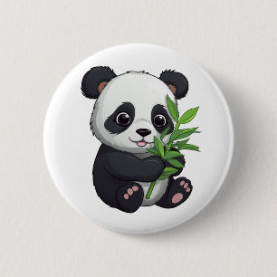 Badge Rond 5 Cm Illustration du panda de dessin