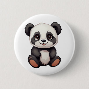 Badge Rond 5 Cm Illustration du panda de dessin